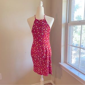 Cute pink 90’s style floral summer dress from Nordstrom size small